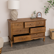 Wooden 7 Drawer Chest of Drawers - Pays Du Bois Range