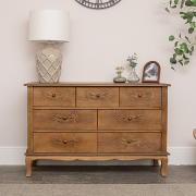 Wooden 7 Drawer Chest of Drawers - Pays Du Bois Range