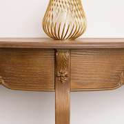 Wooden Half Moon Console Table - Pays Du Bois Range