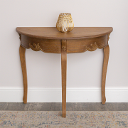Wooden Half Moon Console Table - Pays Du Bois Range