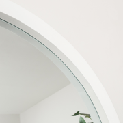 Extra Large White Arched Frame Leaner/Wall Mirror - 190cm x 110cm