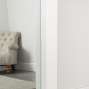 Extra Large White Arched Frame Leaner/Wall Mirror - 190cm x 110cm