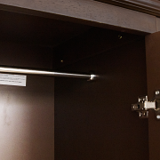 Dark Brown Wooden Reeded Wardrobe - Georgian Range