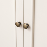 Slimline Two Door Shoe Cabinet With 3 Shelves - Daventry Ivory Range