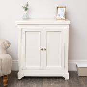 Slimline Two Door Shoe Cabinet With 3 Shelves - Daventry Ivory Range