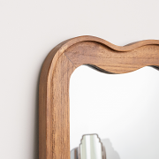 Natural Wood Wavy Edge Full Length Wall & Leaner Mirror - 47cm x 142cm