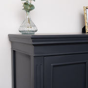 Slimline Two Door Shoe Cabinet With 3 Shelves - Daventry Navy Black Range