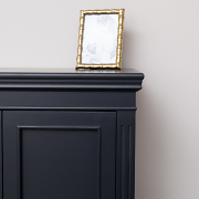 Slimline Two Door Shoe Cabinet With 3 Shelves - Daventry Navy Black Range