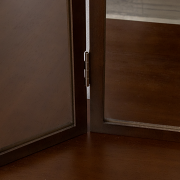 Dark Brown Wooden Arched Dressing Table Mirror - Georgian Range