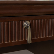 Dark Brown Wooden Reeded Dressing Table - Georgian Range