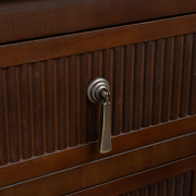 Wooden Reeded Wardrobe, 3 Drawer Chest of Drawers and Pair of 2 Drawer Bedside Tables - Georgian Range