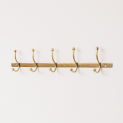 Antique Gold Metal Wall Hook Rail - 49cm
