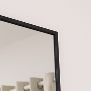 Large Black Thin Framed Wall Mirror 100cm x 50cm