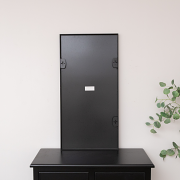 Large Black Thin Framed Wall Mirror 100cm x 50cm