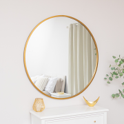 Extra Large Round Gold Wall Mirror 120cm x 120cm