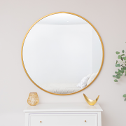 Extra Large Round Gold Wall Mirror 120cm x 120cm
