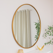 Extra Large Round Gold Wall Mirror 120cm x 120cm