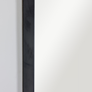 Large Framed Black Arched Mirror 100cm x 60xcm