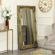 Large Ornate Gold Wall / Leaner Mirror 78cm x 58cm