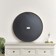 Large Round Gold Framed Wall Mirror 80cm x 80cm