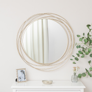Large Round Silver Swirl Mirror 92cm x 92cm