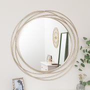 Large Round Silver Swirl Mirror 92cm x 92cm