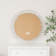 Large Round Silver Swirl Mirror 92cm x 92cm