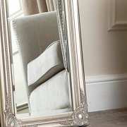 Tall Champagne Silver Wall Mirror 47cm x 142cm