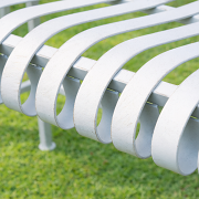 Grey Metal Butterfly Garden Bench