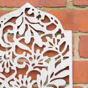 Distressed White Garden Wall Art Plaque - 30cm x 81cm