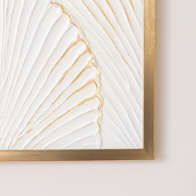 Extra Large Gold Ginkgo Textured Wall Art - 55cm x 80cm