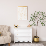 Extra Large Gold Ginkgo Textured Wall Art - 55cm x 80cm