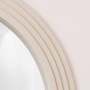 Large Beige Arched Wall Mirror - 90cm x 75cm