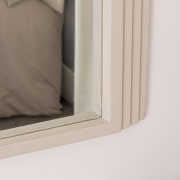 Large Beige Arched Wall Mirror - 90cm x 75cm