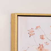 Large Orange Floral Autumn Framed Wall Print - 50cm x 40cm