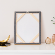 Large Orange Floral Autumn Framed Wall Print - 50cm x 40cm