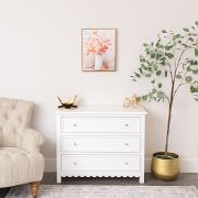 Large Orange Floral Autumn Framed Wall Print - 50cm x 40cm