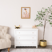 Large Vintage Ballerina Gold Framed Wall Print - 40cm x 50cm