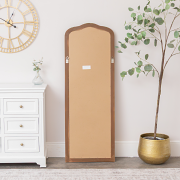 Slim Arched Washed Wooden Framed Leaner Mirror - 50cm x 140cm