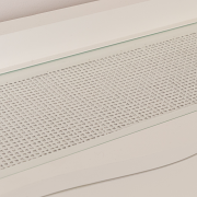 White Painted Curved 3 Drawer Console Table with Glass Top - Austin White Range