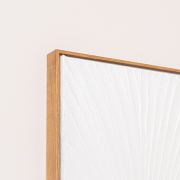 Extra Large White Ginkgo Textured Wall Art - 55cm x 80cm