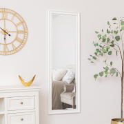 Large Full Length White Framed Wall & Leaner Mirror - 47cm x 142cm