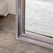 Large Arched Washed Wooden Framed Leaner Mirror - 78cm x 158cm