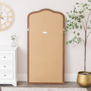 Large Arched Washed Wooden Framed Leaner Mirror - 78cm x 158cm
