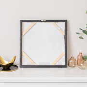 Black & White Serenity Abstract Framed Wall Art - 50cm x 50cm