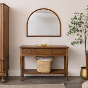 3 Drawer Dark Wood Console Table with Shelf - Ashwell Range