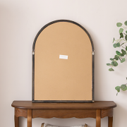 Dark Wood Framed Arched Wall Mirror - 60cm x 80cm