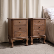 Dark Wood Wardrobe, Dressing Table Set, Chest of 4 Drawers & Pair of Bedside Tables - Ashwell Range