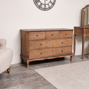 Dark Wood Wardrobe, Dressing Table Set, Chest of Drawers & Pair of Bedside Tables - Ashwell Range