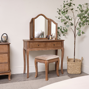 Dark Wood Wardrobe, Dressing Table Set, Chest of Drawers & Pair of Bedside Tables - Ashwell Range
